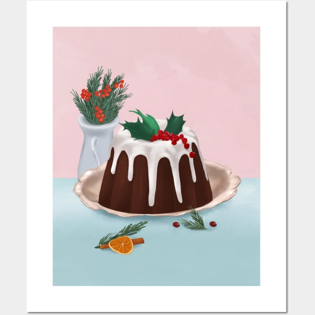 Xmas Bundt Cake Wall Art by Petras